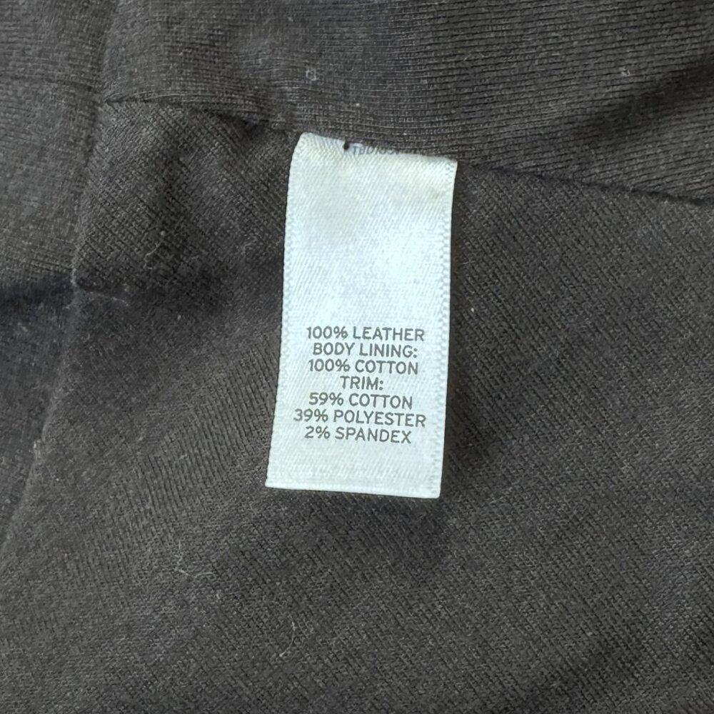 Hinge Womens Motorcycle Jacket Black Leather Full Zip Laser Cut Lined Size M NWT - Picture 11 of 16